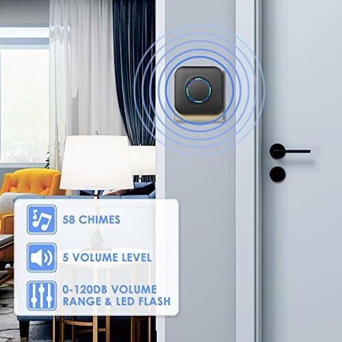 Seguridad alerta de puerta abierta Nuevo Sensor de entrada de puerta magnético inalámbrico de tienda timbre de alarma 