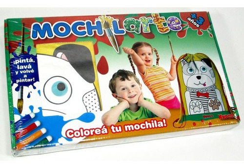 Mochilarte +3 Pinta, Lava Y Volve A Pintar Distribuidora Lv