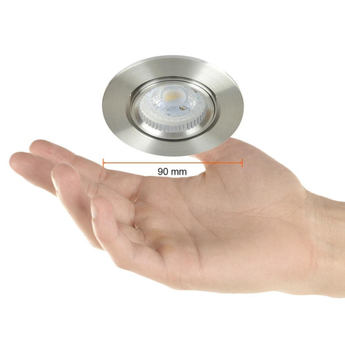 Lampara Empotrable Techo Dirigible Mr16 Aluminio Gu5.3 Tecnolite Yd-610/Al Color Gris