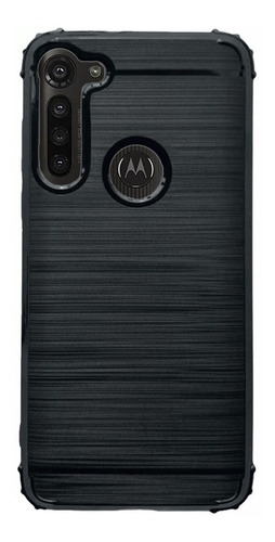 Capa Capinha Para Moto G8 Power Emborrachada Carbono