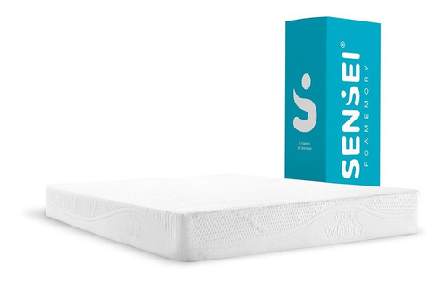 Colchón Queen Size Memory Foam Sensei White. Envío Gratis Color Blanco