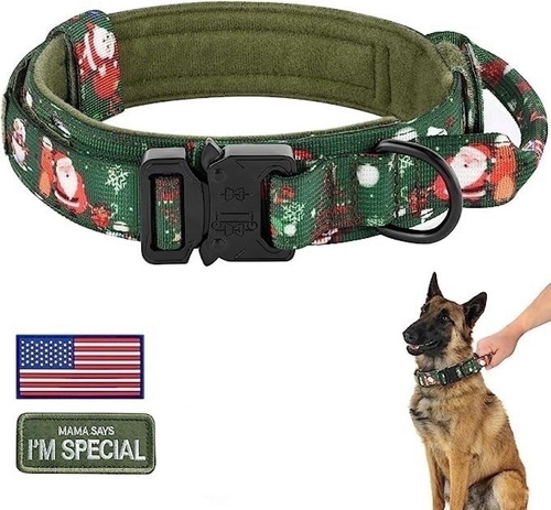 Collar Táctico Navideño Para Perros, Entrenamiento Militar A