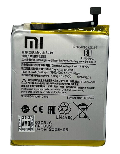 Flex Carga Bateria Bn49 Xiaomi Redmi 7a Nova +nf +garantia