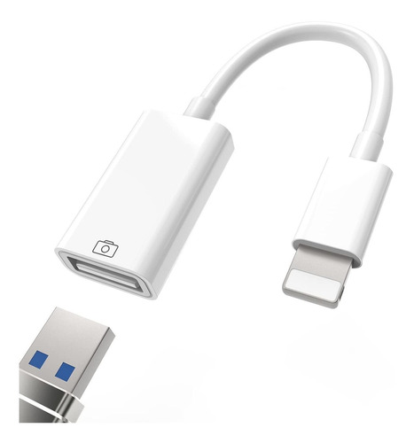 Adaptador Lightning Macho A Usb Hembra Cable De Sincron...