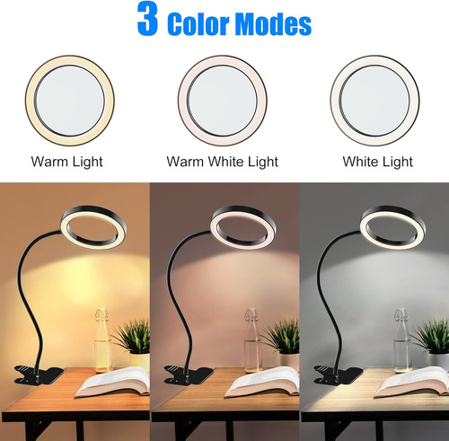 Lámpara De Vidrio De Lupa 10x Con Luz, Luz De Lupa Con Clip,