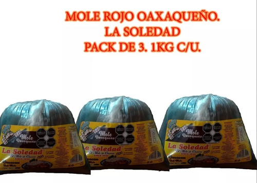 Mole Rojo 100% Oaxaqueño 3 Kg, La Soledad