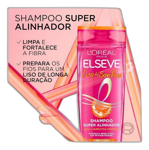 Kit Elseve Liso Dos Sonhos 2 Sh 400+cond+cr Trat+cr Pent+ser