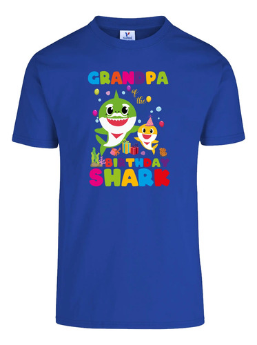 Playera Para Cumpleaños Familia Tiburón 5 Pza Personalizable