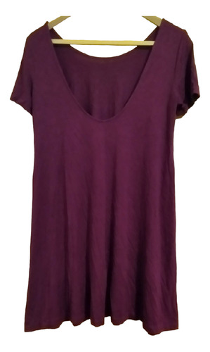 Remera Larga Blusa Bordo Talla L Nueva 