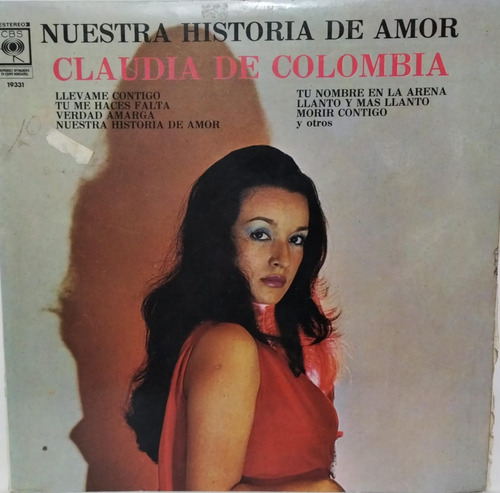 Claudia De Colombia  Nuestra Historia De Amor Lp