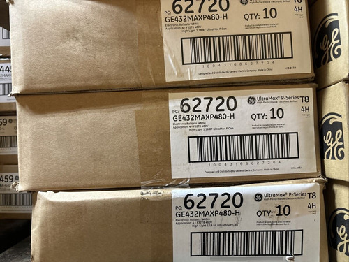 New Box Of 10 Ge 62720 Ge432maxp480-h Electronic Ballast Ttf