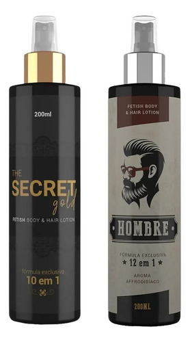  Kit 2 Elixir Da Sedução The Secret Gold E Hombre 12 Em 1