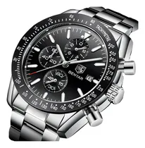 Comprar Relojes Clásicos De Cuarzo Inoxidable Para Hombre Benyar Color Del Fondo Negro