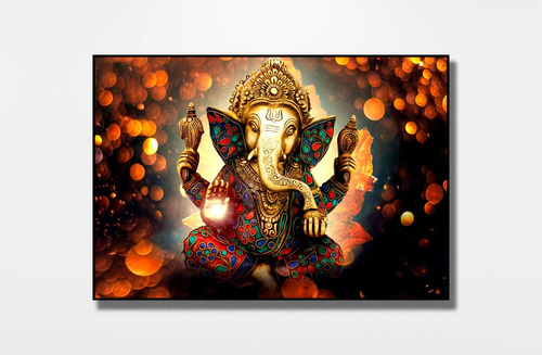 Cuadro Decorativo Textura Lord Ganesha 40x28 Cm