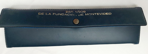 Imagen 3 de 5 de Set De Monedas, 250 Años Fundacion Montevideo. Plata. 200grs