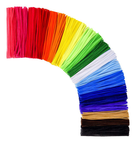 Limpiapipas, 200 Unidades Y 20 Colores Surtidos De 12 Pulgad