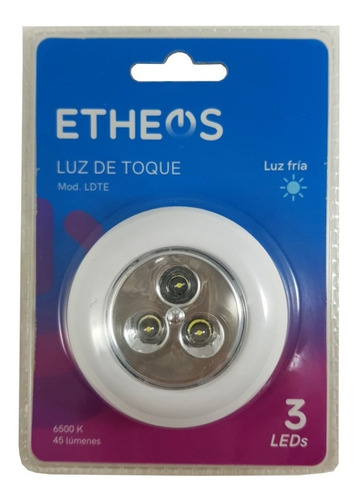Imagen 2 de 4 de Luces Touch / Toque 3 Led Autoadhesiva Portatil Luz Fria