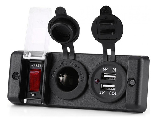 2piezas Doble Toma De Corriente Usb Encendedor Cigarrillos