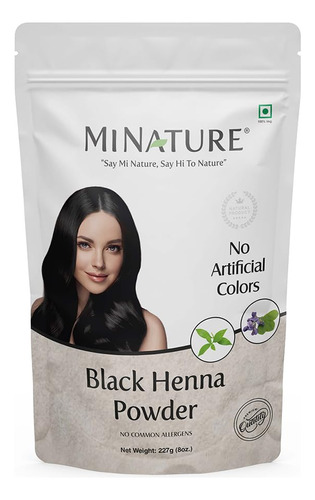 Mi Nature - Polvo De Henna Negra | Color De Cabello A Base D