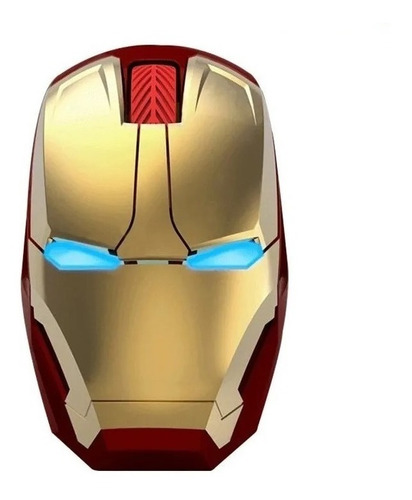 Mouse Gamer Inalambrico Diseño Iron Man Con Luced Led Aaa