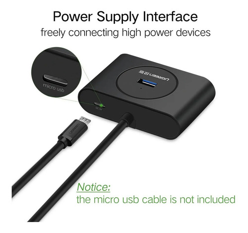 Adaptador Hub Usb 3.0 Salida A 4 Puertos Usb 3.0 De 5 Gbps