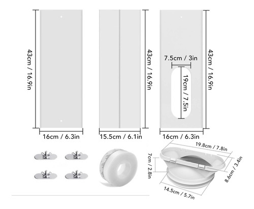 Kit De Aire Acondicionado Para Ventanas, Ventilación, Pvc, F
