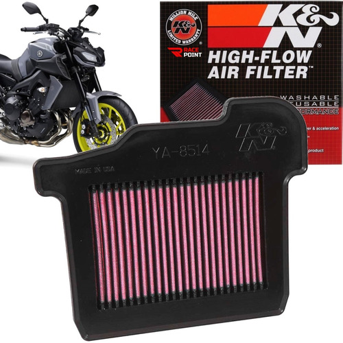 Filtro Ar K&n Kn Yamaha Mt09 Mt 09 Todas 2015 A 2020