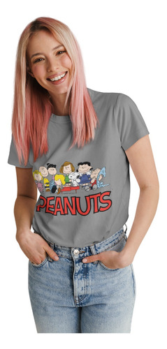 Polera Snoopy Charlie Brown Peanuts Algodon Estampado