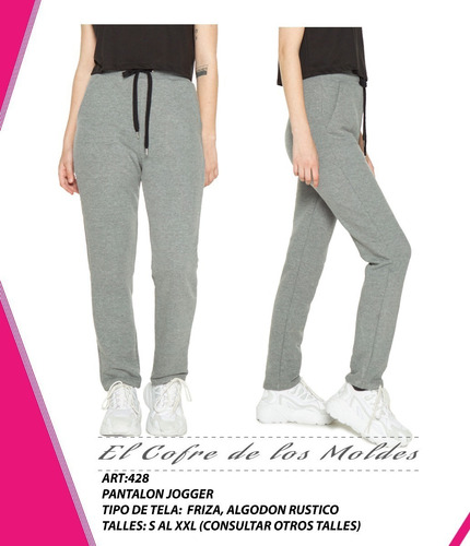 Molde Digital Pantalon Jogger Mujer Pack De 5 Talles!