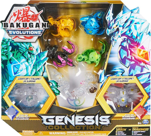 Set Bakugan Evolutions Genesis Collectio Luz Dragonoid Wrath