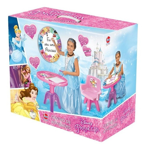 Conjunto Mesa E Cadeira Infantil Das Princesas Disney