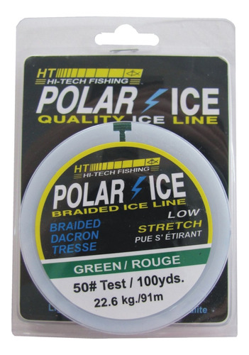Ht ILG- Polar Ice No. 50 - Línea Trenzada Verde, 100 Yarda.