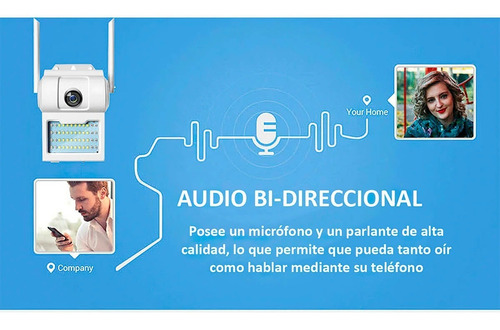 Reflector Camara Ip Wifi Exterior 180° Movimiento Alarma P2p
