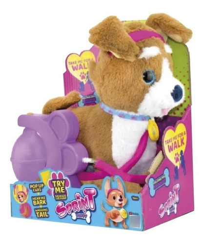 Peluche Perrito Unicornio Camina Mueve Colita Sprint En Mca