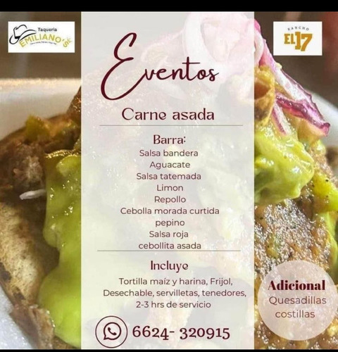 Servicio De Carne Asada Para Eventos