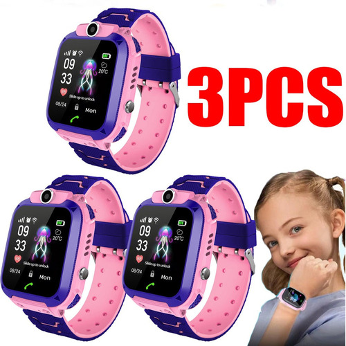 3pcs Localizador Sim Camara Niños Reloj Gps Smartwatch