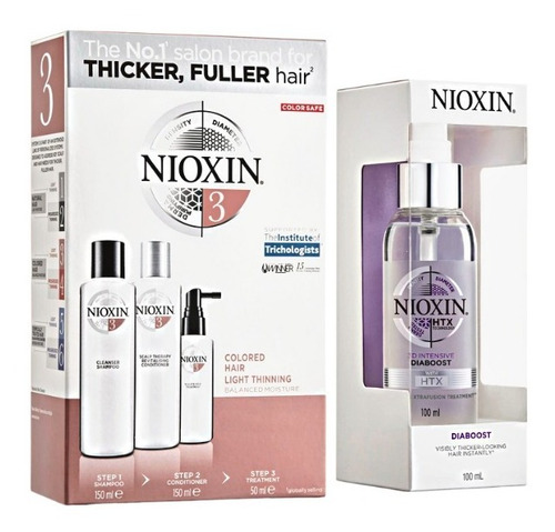 Nioxin Kit Anticaída Sistema 3 De 150ml + Diaboost 100ml 
