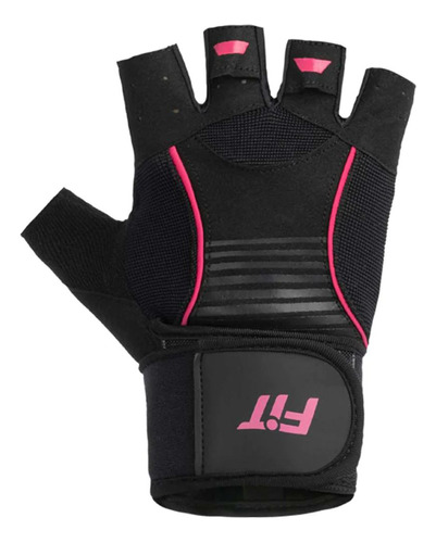 Guantes Cortos De Entrenamiento Spin Negro Fucsia