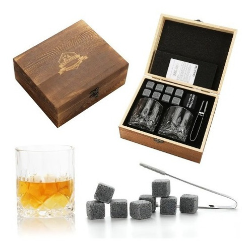 Set De Vasos De Cristal Elegante Piedras Whisky Ch Importado