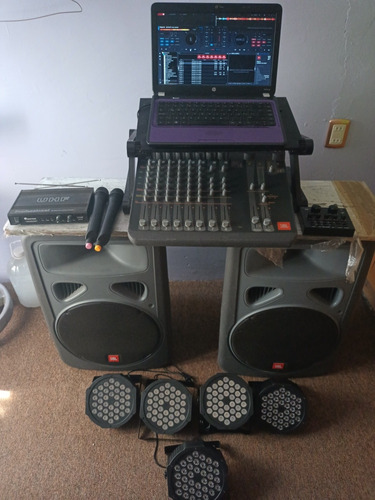 Equipo De Sonido Marca Jbl Con Laptop LG Con Virtual Dj 