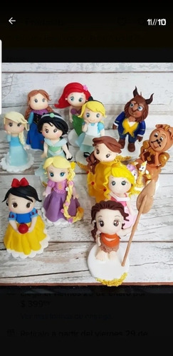Ariel, Rapunzel, Bella, Ana, Elsa Y Jazmin (6 Unidades)