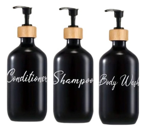 Dispensador De Shampoo, Acondicionador Y Body Wash Set 3pzas