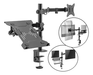 Suporte Notebook E Monitor Articulado Ajuste Fixa Na Mesa