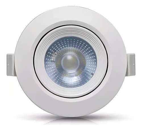 Spot Led 5w Lâmpada Direcionável 6000k Gesso Sanca Branco
