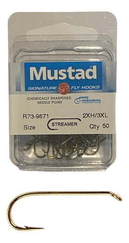 Anzuelos Mustad R73 9671 X50 Unidades Atado Fly Pesca Mosca