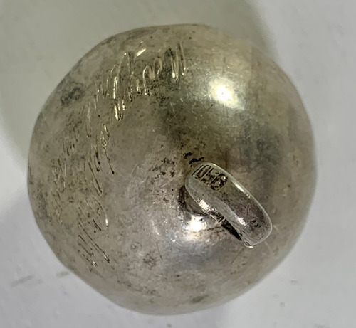 Antiguo Cascabel De Plata Niña 0.850 (Usado)