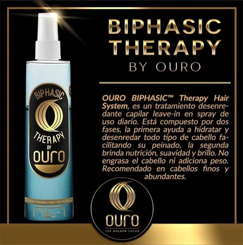 Kit Ouro Argan Termoprotector + Tratamiento Bifasico Teraphy