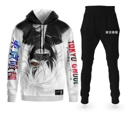 Conjunto  Kaneki Tokyo Ghoul Buzo Y Pantalon Vb