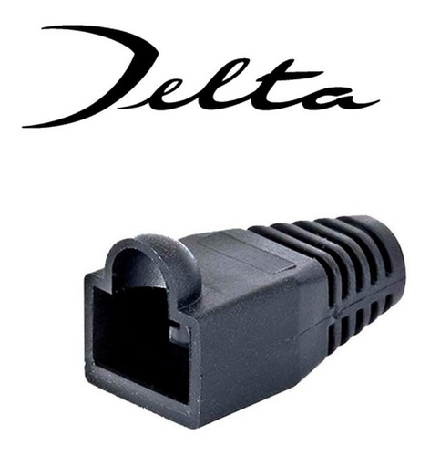 Imagen 1 de 4 de Funda De 100 Capuchones Boots Plástico Negro Conectores Rj45