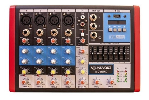 Mixer Analógico Mc6 Eux Compacta - Soundvoice